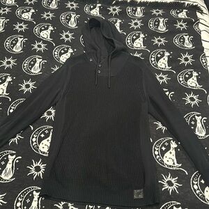 Express knit hoodie black size small